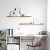 vidaXL Wandplank met plank 2 pcs Beige 115 x 9 x 3 cm Bewerkt hout