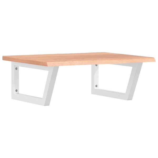 vidaXL Badkamer wandschap staal en massief eikenhout