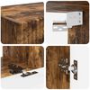 vidaXL Tv-meubelset Wandgemonteerd 4 pcs Gerookt eiken Bewerkt hout