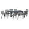 vidaXL Tuin eettafelset 9 st Antraciet Poedercoating staal
