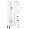 vidaXL Hoge kast 69,5x34x180 cm bewerkt hout wit