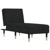 vidaXL Chaise longue fluweel zwart