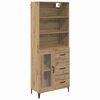 vidaXL Hoge kast Artisan Eiken 69,5 x 34 x 180 cm Bewerkt hout