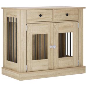 vidaXL Hond Bench Meubel Sonoma Eiken 90 x 47,5 x 80 cm Bewerkt hout