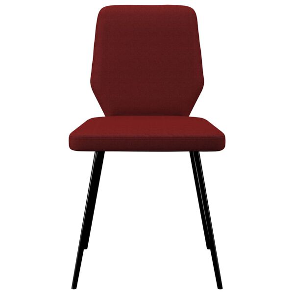 vidaXL Eetkamerstoelen 4 st stof wijnrood