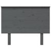 vidaXL Hoofdbord 104x6x82,5 cm massief grenenhout grijs
