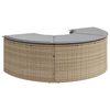 vidaXL Tuinvoetenbank met kussen poly rattan beige