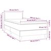 vidaXL Boxspring met matras en LED fluweel zwart 90x200 cm
