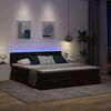 vidaXL Opbergbed met LED met matras met LED Zwart 160 x 200 cm Fluweel