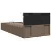 vidaXL Bedframe met hydraulische opslag en LED stof taupe 90x200 cm