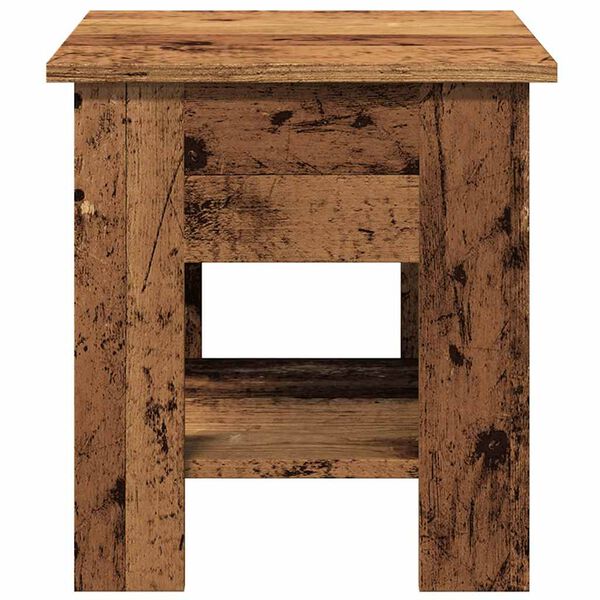 vidaXL Salontafel 40x40x42 cm bewerkt hout oud houtkleurig