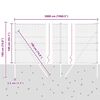 vidaXL Afrasteringspaal Grijs 50 x 1,4 m (50 mm gaas) Staal en PVC