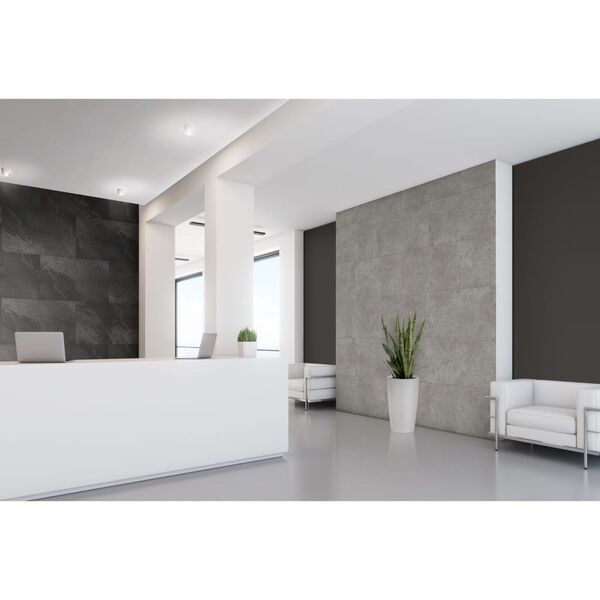 Grosfillex 5 st Wandtegels Gx Wall+ steen 45x90 cm donkergrijs