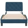 vidaXL Bedframe met LED zonder matras fluweel blauw 80x200 cm