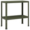 vidaXL Planttafel 100 x 40 x 80 cm Gepoedercoat staal Olijfgroen