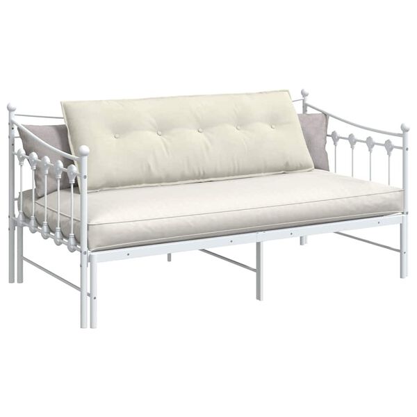 vidaXL Rugkussen Cr&egrave;me 140 x 50 cm Cordstof