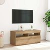 vidaXL Tv-meubel met LED 90x35x40 cm bewerkt hout artisanaal eiken
