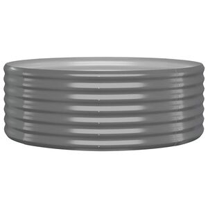 vidaXL Plantenbak 100x100x36 cm gegalvaniseerd staal grijs