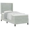 vidaXL Boxspringbed met matras Lichtgrijs 100 x 200 cm Fluweel