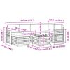 vidaXL Hoekbank Set 7 pcs Natuurlijk en Beige Massief Acaciahout