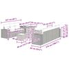 vidaXL Tuin Sofa Set 10 pcs Beige poly rattan