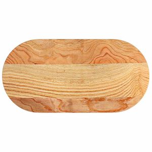 vidaXL Tafelblad 80x40x2 cm ovaal massief eikenhout lichtbruin