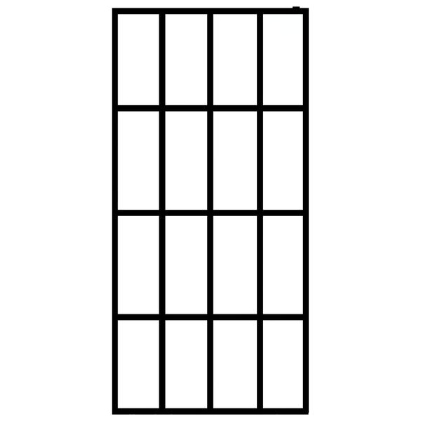 vidaXL Inloopdouchewand 100x195 cm transparant gehard glas