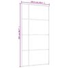 vidaXL Schuifdeur 102,5x205 cm mat ESG-glas en aluminium zwart