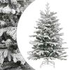 vidaXL Kunstkerstboom met scharnieren en sneeuw 180 cm