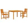 vidaXL Tuin eettafelset 3 st Bruin Massief Acaciahout