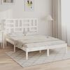 vidaXL Bedframe massief hout wit 120x190 cm