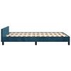 vidaXL Bedframe zonder matras 120x190 cm fluweel donkerblauw
