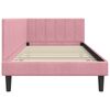 vidaXL Hoekbedframe met hoofdeinde Roze 90 cm x 190 cm Fluweel