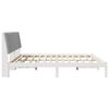 vidaXL Bedframe met hoofdeinde Wit 200 x 200 cm Massief grenenhout
