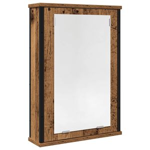 vidaXL Badkamerspiegelkast 42x12x60 cm bewerkt hout oud hout