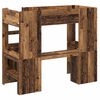 vidaXL Loft Bedframe met Bureau Oudhout 80 x 200 cm Bewerkt hout