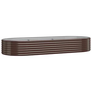 vidaXL Plantenbak 249x100x36 cm gegalvaniseerd staal bruin