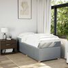 vidaXL Boxspring met matras stof lichtgrijs 100x200 cm