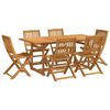 vidaXL 7-delige Tuinset 180x90x75 cm massief acaciahout