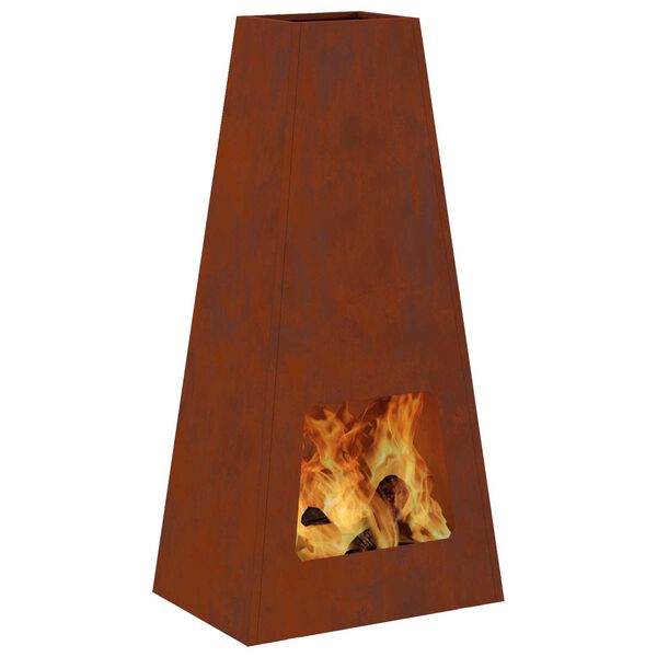 vidaXL Vuurkorf Bruin 50 x 35 x 100 cm Cortenstaal