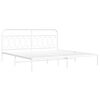 vidaXL Bedframe met hoofdbord metaal wit 200x200 cm