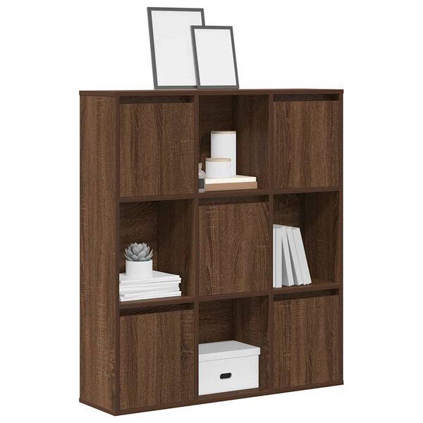 vidaXL Boekenkast 89x24x101,5 cm bewerkt hout bruin eikenkleurig