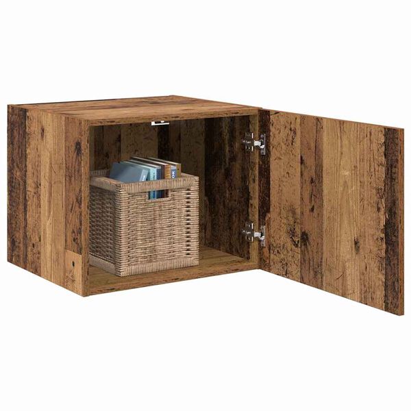 vidaXL Wandkast Wandgemonteerd Oud hout 50 x 42.5 x 40 cm Bewerkt hout