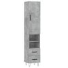 vidaXL Hoge kast 34,5x34x180 cm bewerkt hout betongrijs