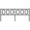 vidaXL Vervangend hoofdbord 200 cm metaal zwart