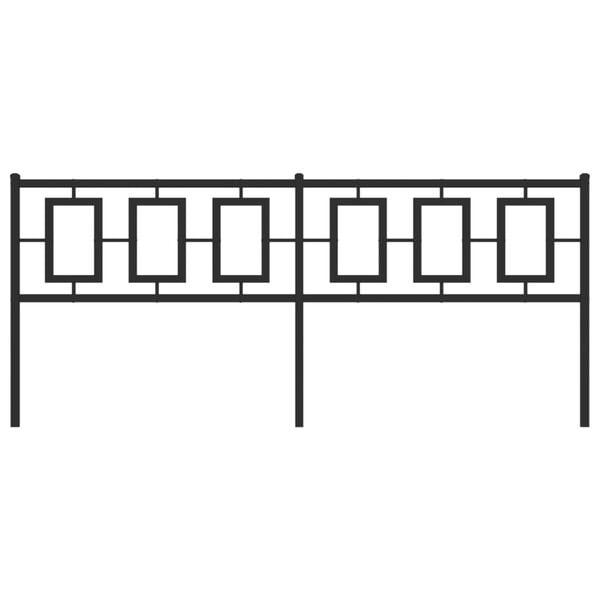 vidaXL Vervangend hoofdbord 200 cm metaal zwart