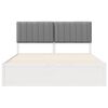 vidaXL Bedframe met Gevoerd Hoofdgedeelte Lichtgrijs 160 x 200 cm