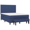 vidaXL Boxspring met matras stof blauw 140x190 cm
