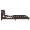 vidaXL Bedframe zonder matras "Hanko" stof donkerbruin 180x200 cm