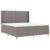 vidaXL Boxspringbed met matras met hoofdeinde Taupe 180 x 200 cm Stof